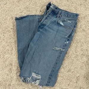 agolde high rise straight jean